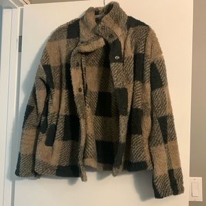 Thread & Supply - Buffalo Plaid Sherpa Button Up Jacket